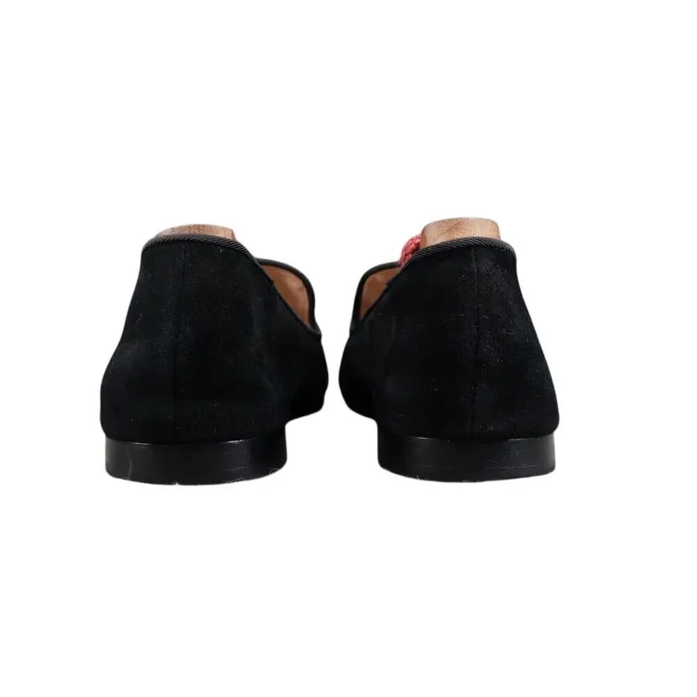 Giuseppe Zanotti Shoes Women 36 Slipper Loafer Shark Crystal Charm Fashion Black